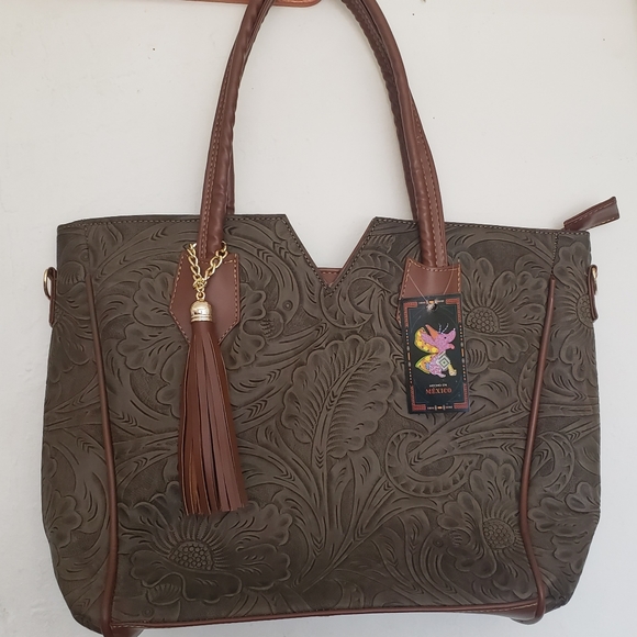 TOTE bags GREEN Made by Mexican artisans - Picture 5 of 7